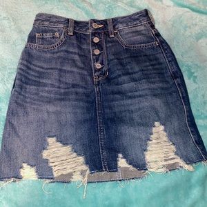 NEW Hollister ultra high rise denim skirt